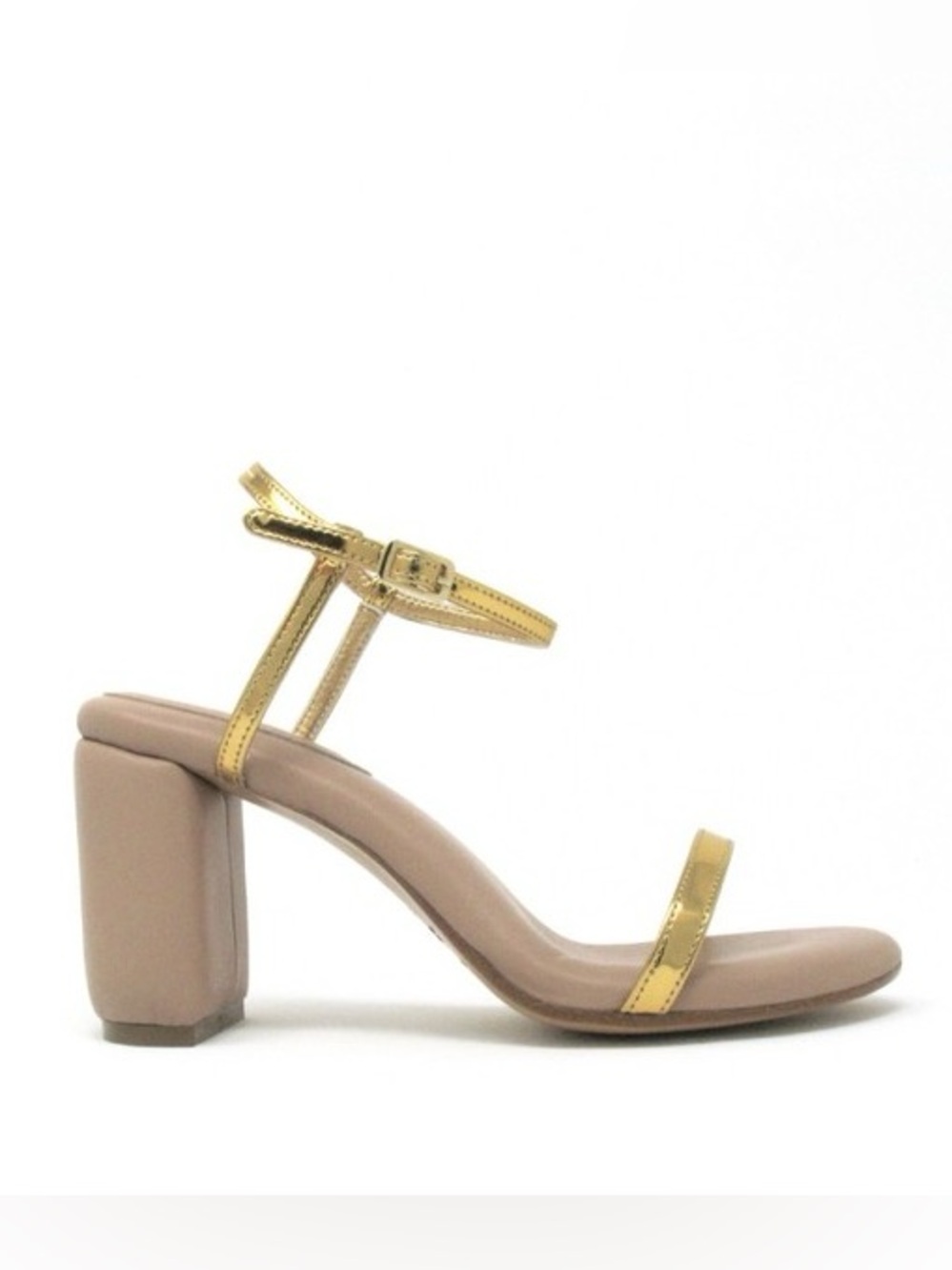 MM6 Maison Martin Margiela Gold Metallic leather heels sz 7